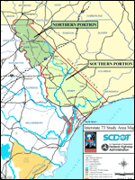 Northern Cooridor study area map