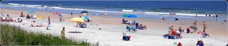 People relaxing on the SC coast